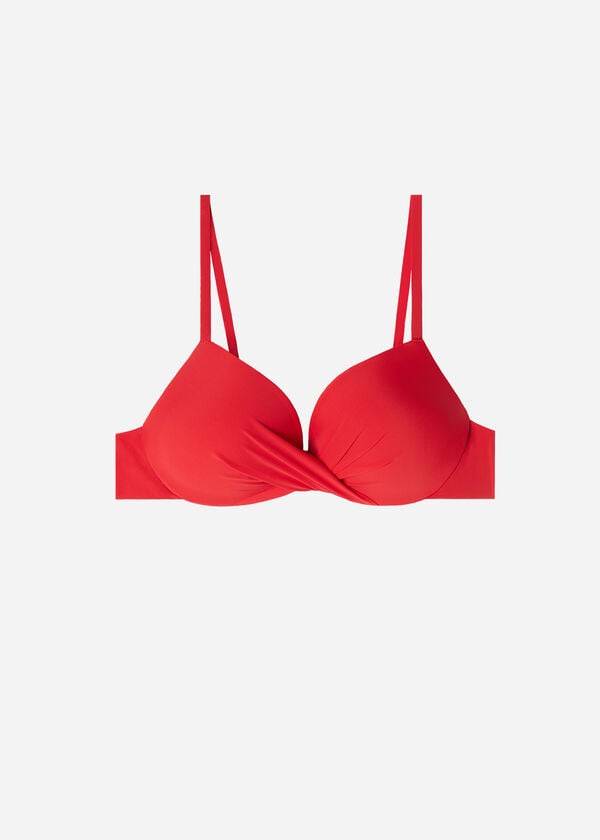röda calzedonia soft graduated super padded push-up indonesia dambikiniöverdelar