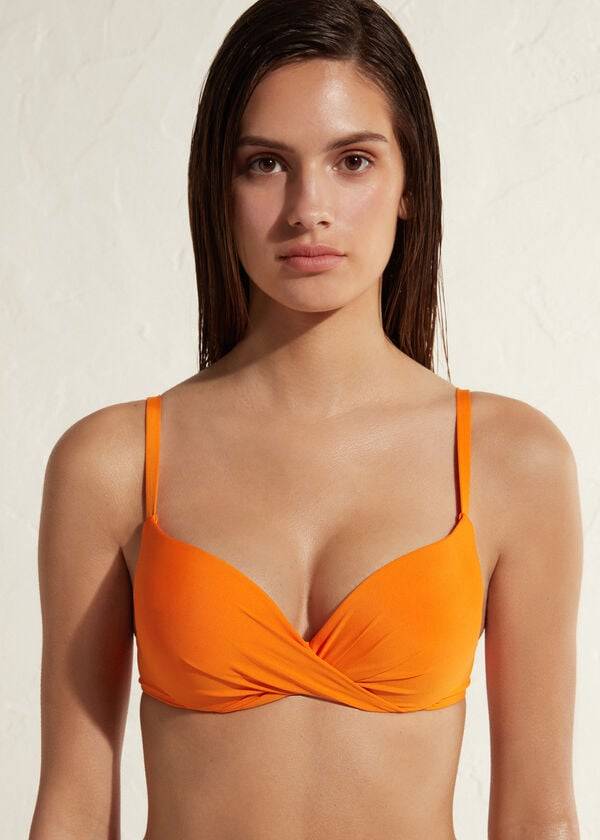 orange calzedonia super padded push up indonesia eco bikiniöverdel för kvinnor