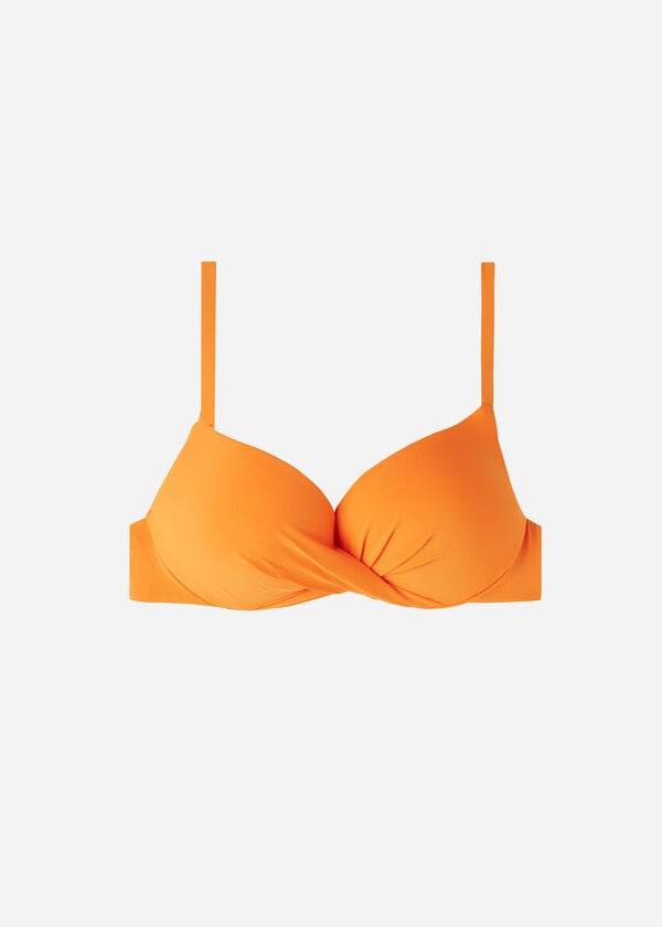orange calzedonia super padded push up indonesia eco bikiniöverdel för kvinnor
