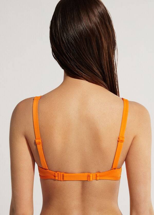orange calzedonia tankstil för kvinnor i indonesien eco bikinitoppar