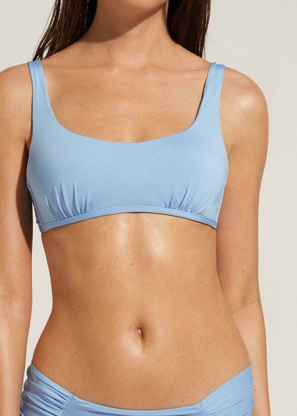 calzedonia tank style indonesia eco bikinitoppar för kvinnor blå