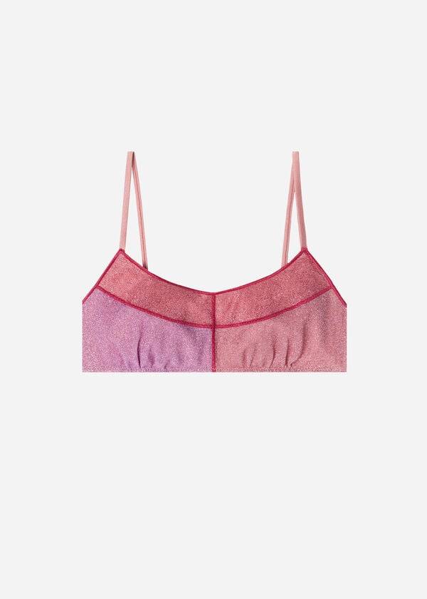 dam calzedonia tank style lamé lisbona bikinitröjor rosa