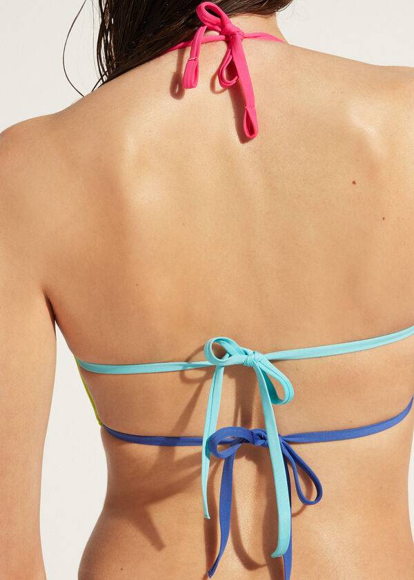 calzedonia tank tokyo eco bikinitoppar gröna för kvinnor