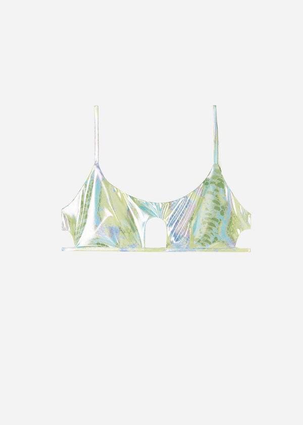 calzedonia tank-style ormmönster las palmas bikiniöverdelar grön dam