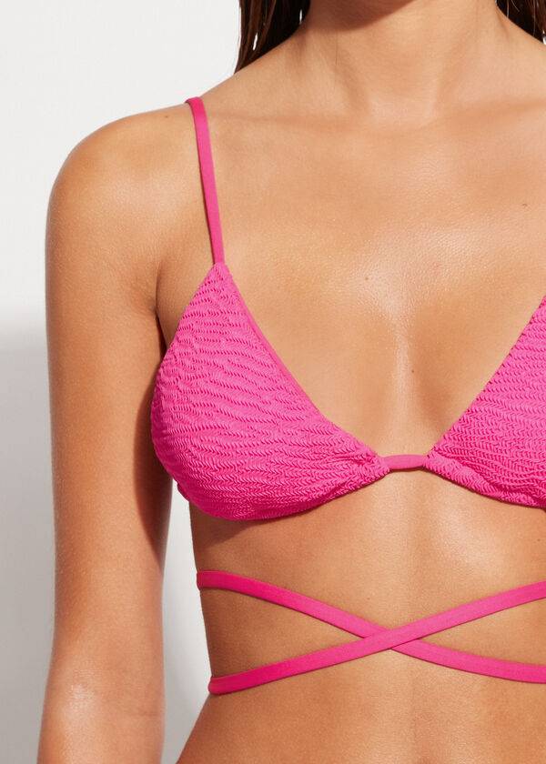 rosa calzedonia triangle slide string miami bikiniöverdelar för kvinnor
