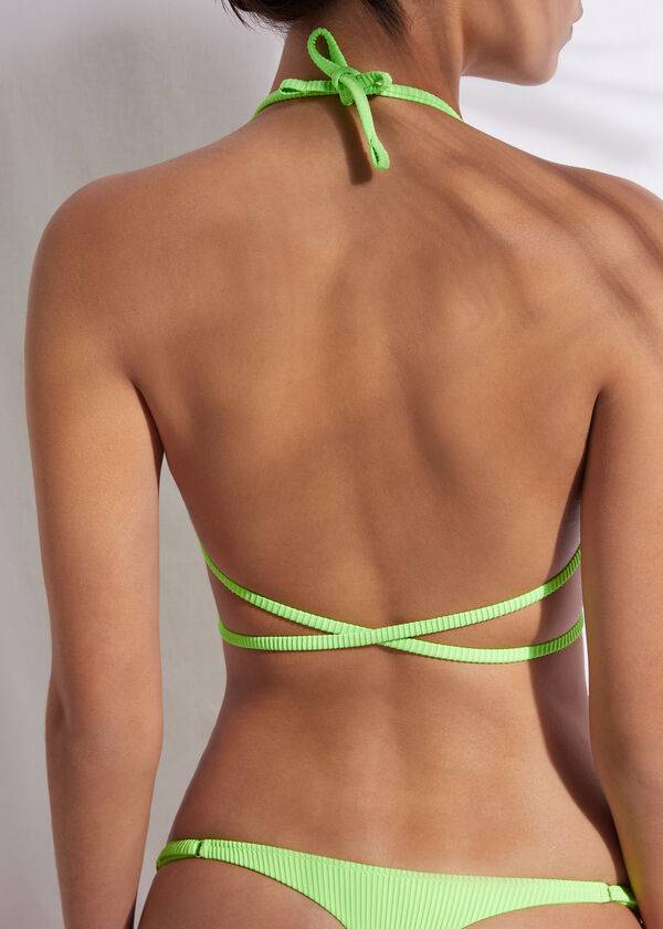 gröna calzedonia triangle slide string new york dambikiniöverdelar