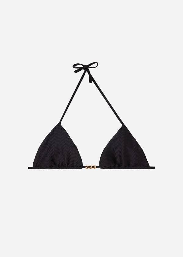 svarta calzedonia triangle string casablanca bikinitoppar för kvinnor