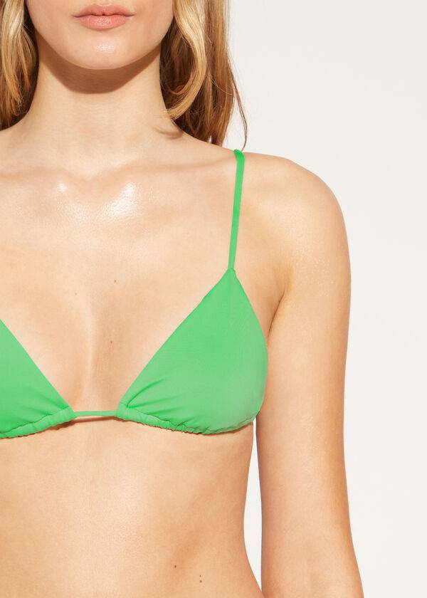 grön calzedonia triangel string indonesia eco rosa bikinitoppar för kvinnor