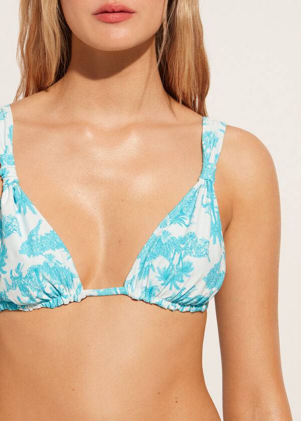 calzedonia triangle string sorrento bikiniöverdelar blå dam