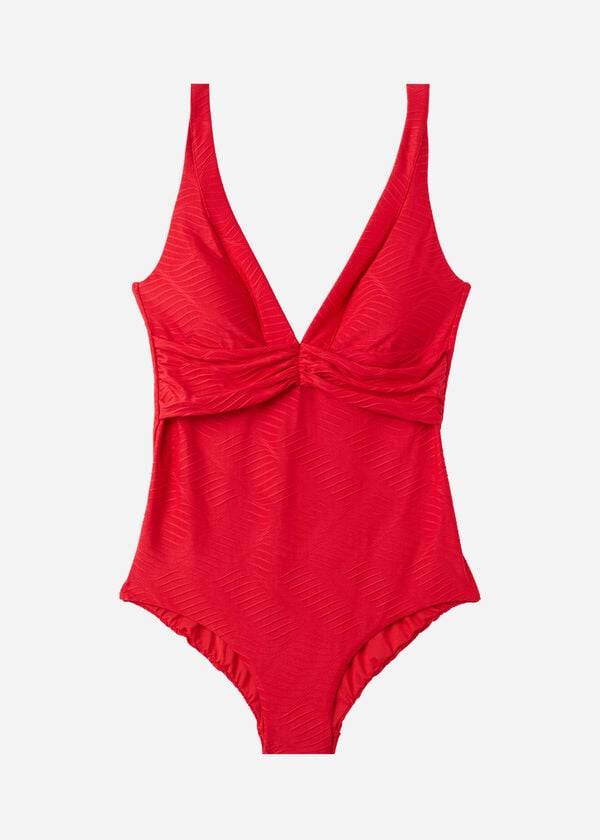 röda calzedonia vadderade baddräkter i genova för kvinnor