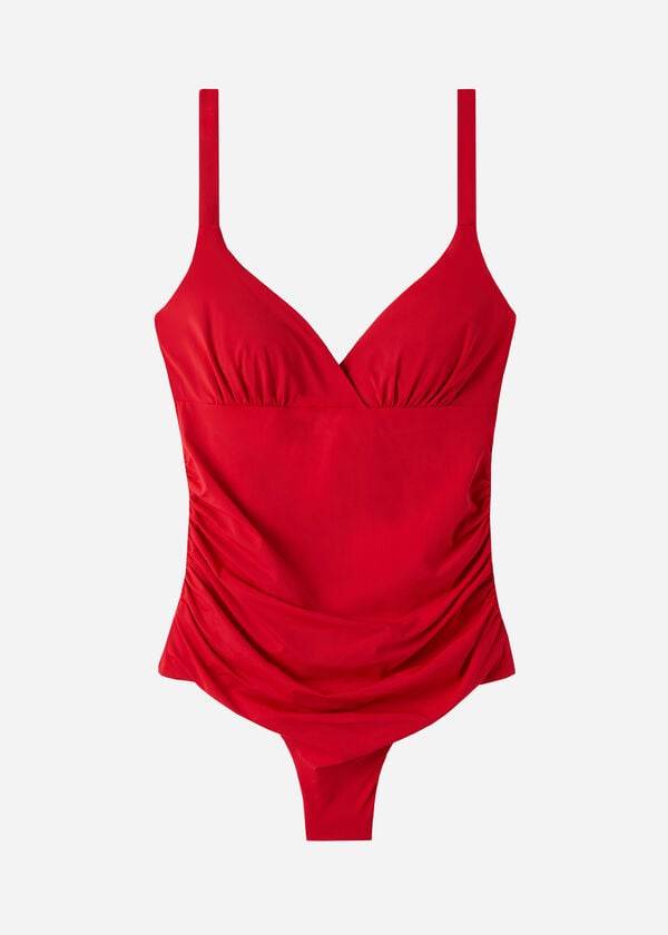 calzedonia vadderade baddräkter med shaping-effect indonesien dam röd